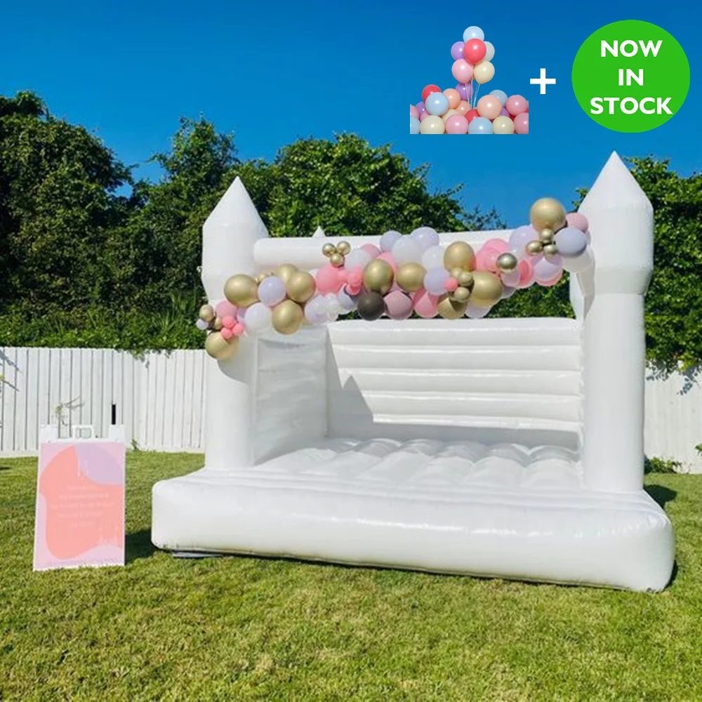 

Fast Delivery Inflatable White Wedding Jumper PVC Inflatable Bouncy Castle/Moon Bounce House/Bridal Wedding Bounce House White, Customized color