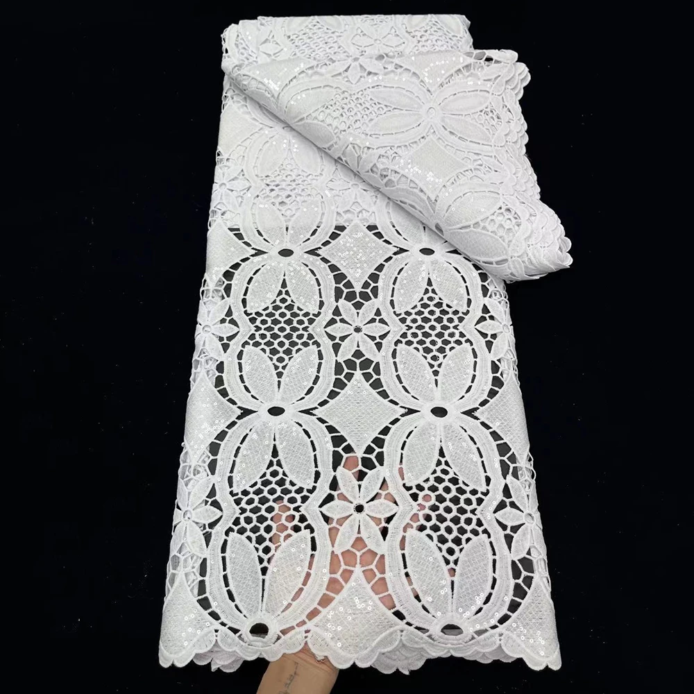 

Cord Sequins Embroidery Lace Fabric High Quality African Sequins Lace Sewing Wedding Lace Dress