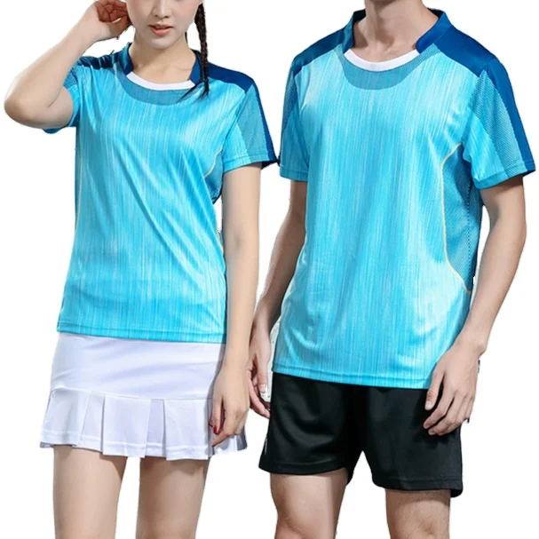 

New Badminton shirts Men Women Sports Tennis wear shirts table tennis shirts Tennis Jerseys sport, Customized color
