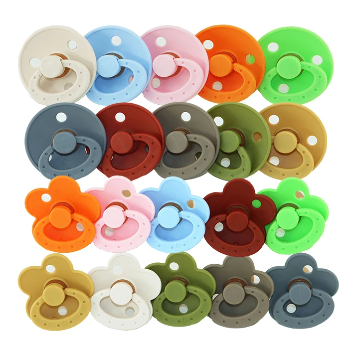 

New Arrival Soft Silicone Bpa Free Pacifier Baby Pacifier Infant Food Grade Silicone Soother For Bebe, Solid color