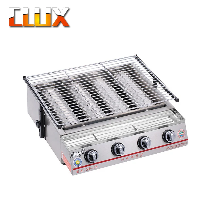 

Commercial table cooktop 4 burner bbq gas grills stainless steel