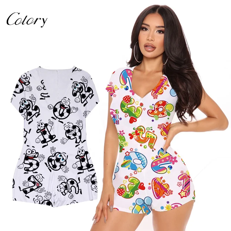 

Colory Wholesale Sexy Long Sleeve Solid Color Butt Flap Adult Women Onesie With Butt Flap, Customized color