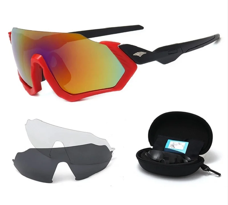 

Polarized cycling glasses suit with interchangeable lenses sports sunglasses, 5 colors