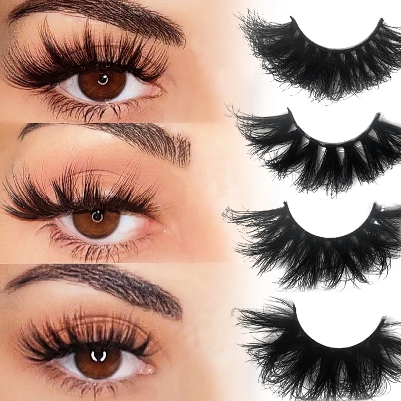 

Siberian Real False Wispy Fluffy Full Strip Mink Lashes3d Lashes Wholesale 5d 25mm Mink Eyelash Vendor, Balck. clear