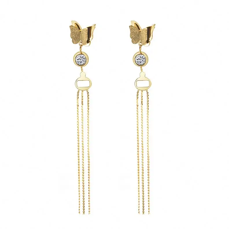 

Trendy earrings 2021 fashion wholesale unique hooks stainless steel luxury gold earring designer jewelry