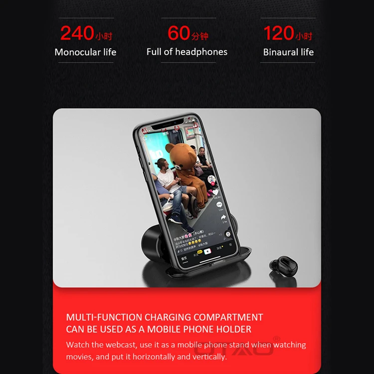 Tws Aviation Headset Earphone Bluetooth Wireless Earbuds Headphone In Ear Smartphone Ps4 Power Bank Microfone Custom Logo - ANKUX.COM