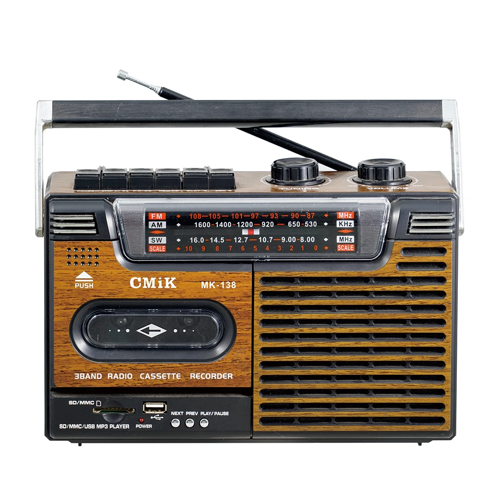 

cmik mk-138 china shortwave antique long range old vintage other am/fm/sw crank handle cassette recorder home portable radio