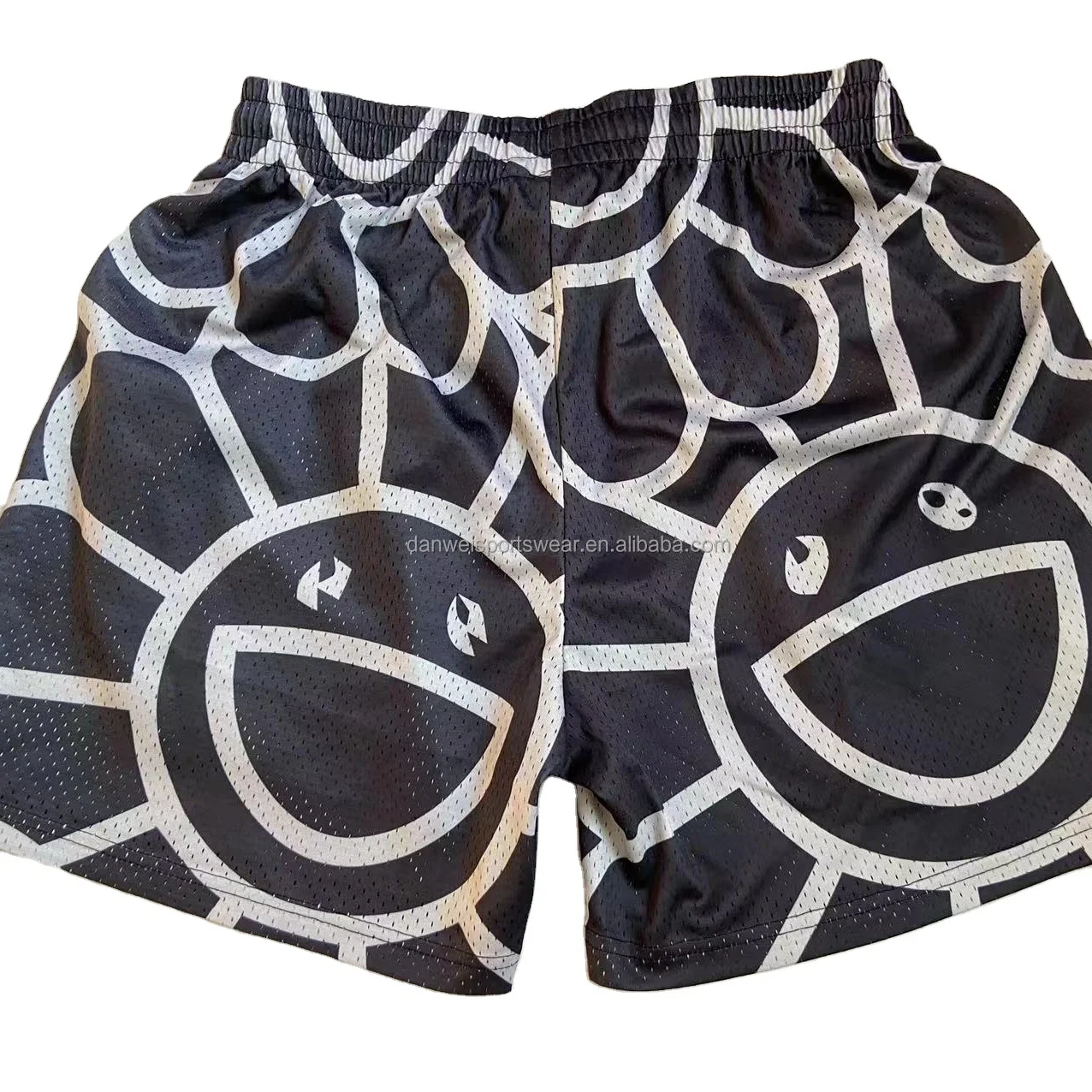 

100% mesh polyester factory price sublimated basketball shorts