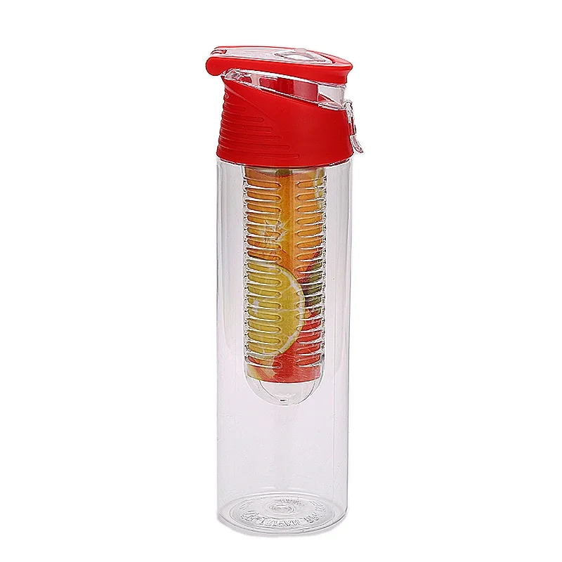 

Environmentally friendly 700ml bpa free fruit infuser water bottle plastic juice water bottle, Customized color