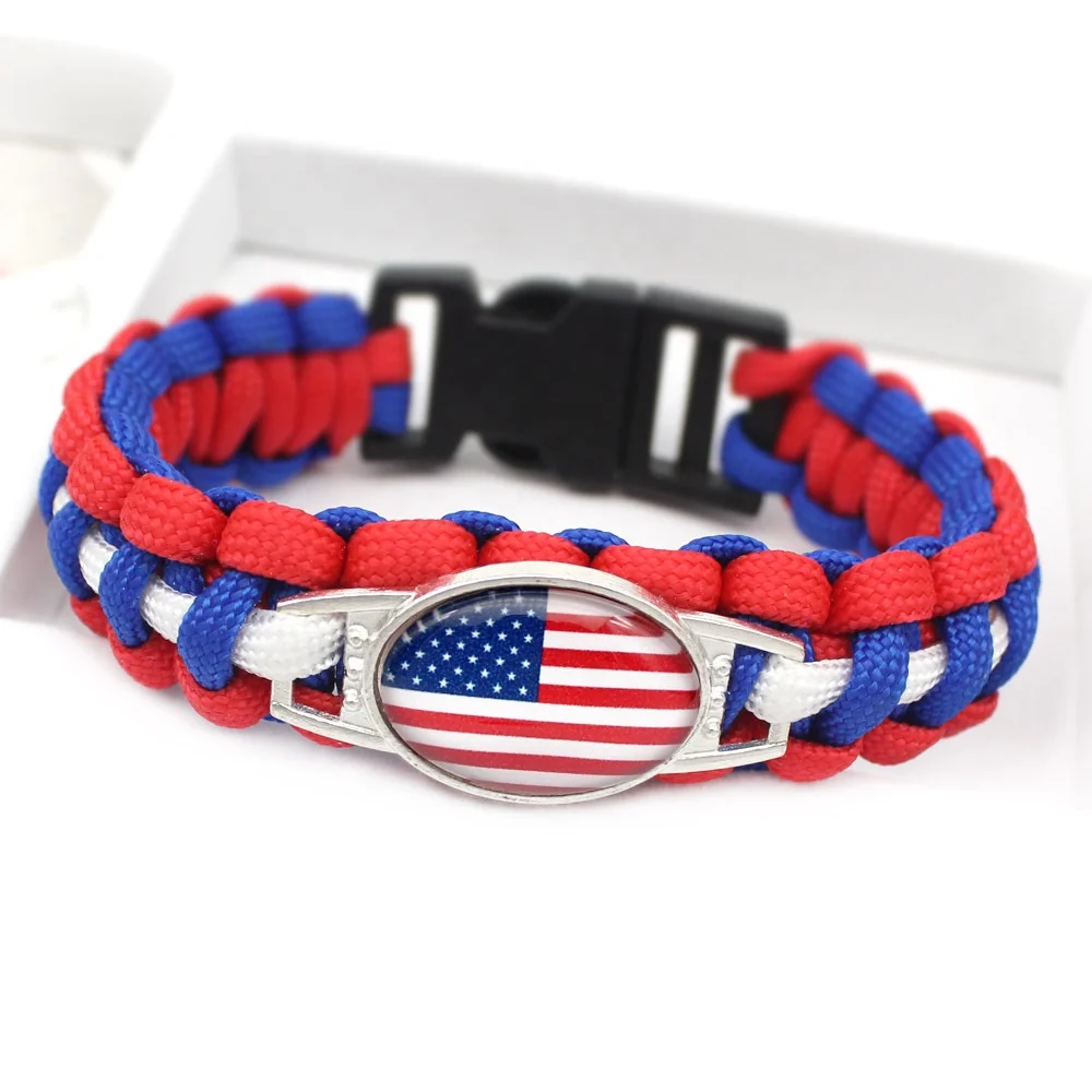 

Flag Accessories Kids Wrap Black Minimalist Activity Custom Logo Statement Boy Hand Paracord Bracelet, Picture