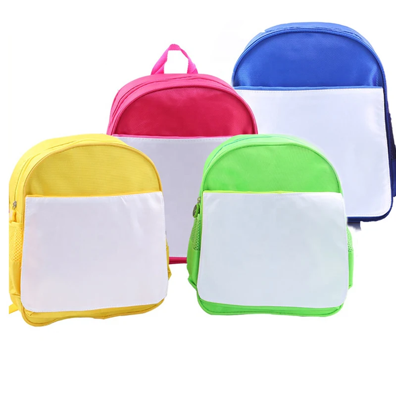 

Sublimation Printing Blank Kids Backpack School Bag, Rose red/blue/green/yellow