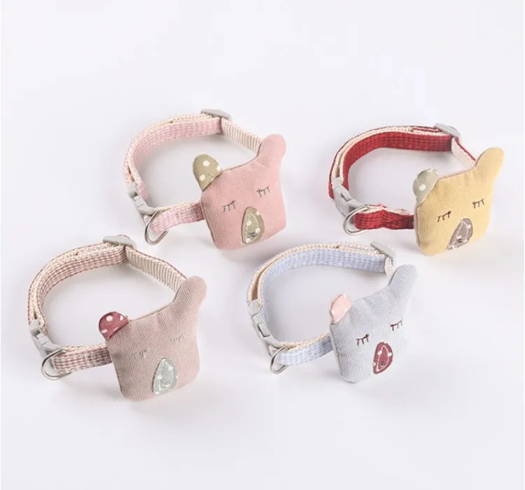 

Cute Cat Collar Cotton Padded Quick Release Breakaway Pet Cat Dog Collar Personalized, More colours for option