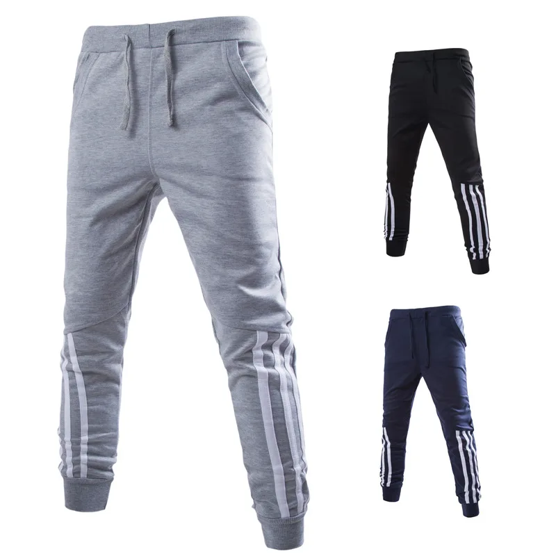 

New Arrive Wholesale Men Jogger Custom Sweatpants, Gray / black / blue