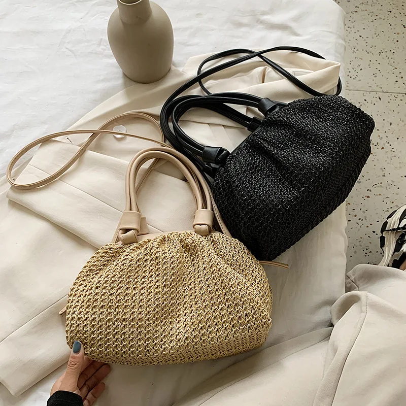 

2020 Ladies Beach Hand Bags Women woven Handbag Females Purses