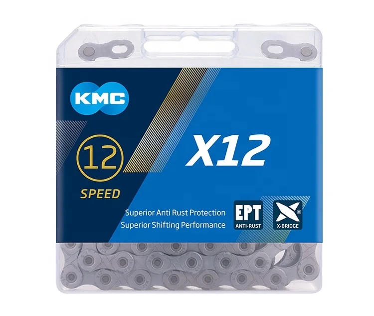 

KMC X12 Gold Silver Anti-Rust 1/2"x11/128" 12 Speed 126 Links Bicycle Bike Chain fit for SHIMANO SRAM, Silver ,gold,black