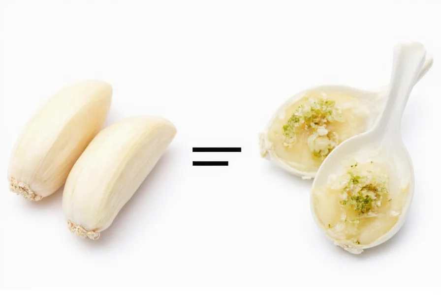 two cloves of garlic is how much minced