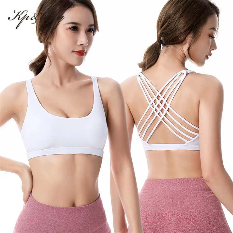 

Women Large Size Cross Beauty Back Sports Bra Without Steel Ring Shockproof Fitness Running Quick-Drying Yoga Vest Underwear, Custom color