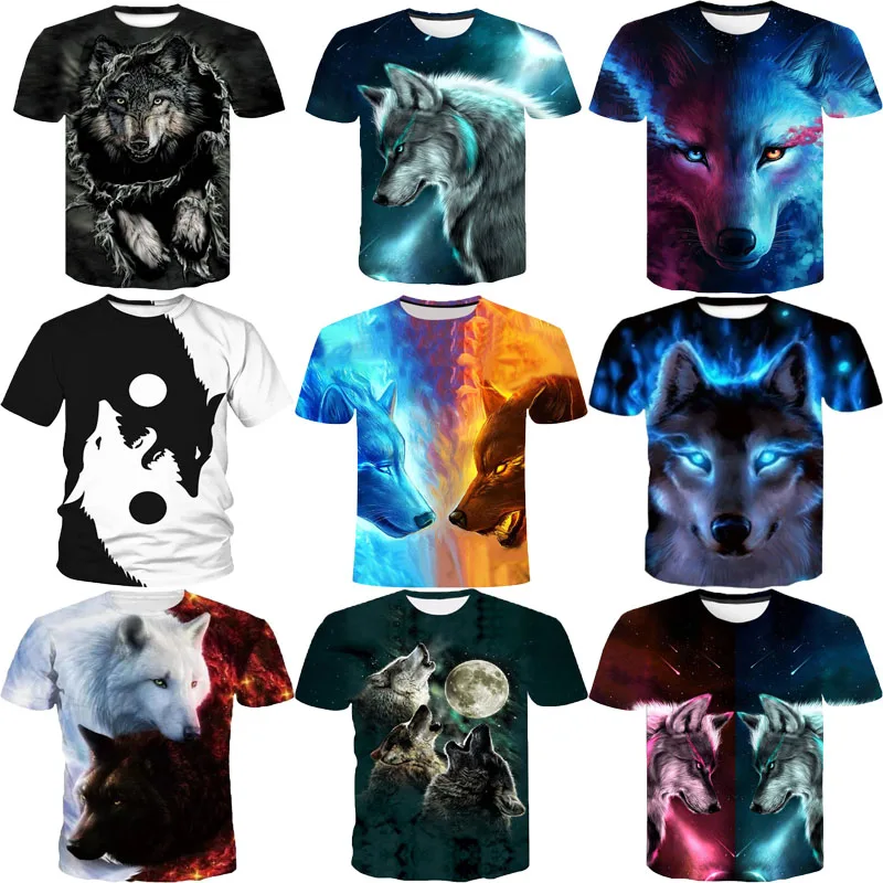 

Wolf T Shirt from men 3D T-shirt Animal Men T Shirt T Shirt for Men Clothes Vintage Clothing Casual Tops