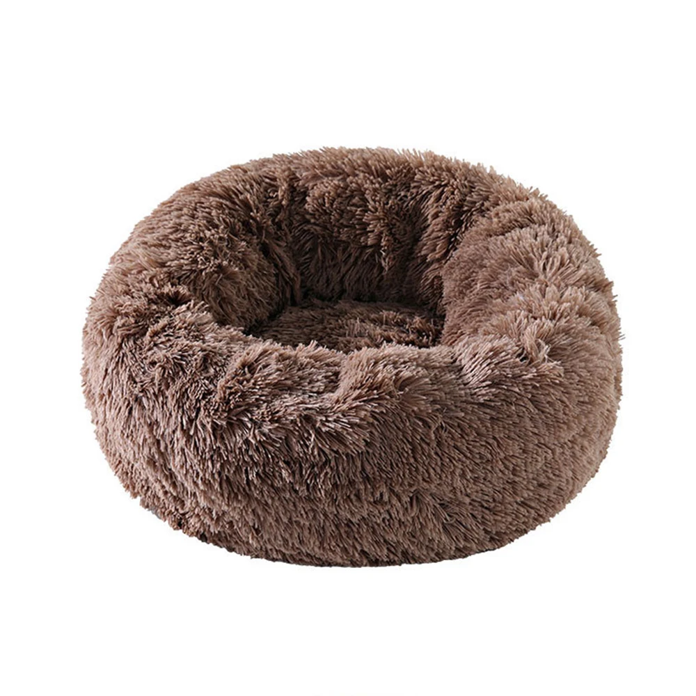 

Manufacture Pet Accessories Cat Washable Large Donut Round Plush Sofa dog Luxury Rest improved Sleep Faux Fur Dog Bed, Pink ,green ,khaki ,white, dark gray, light grey