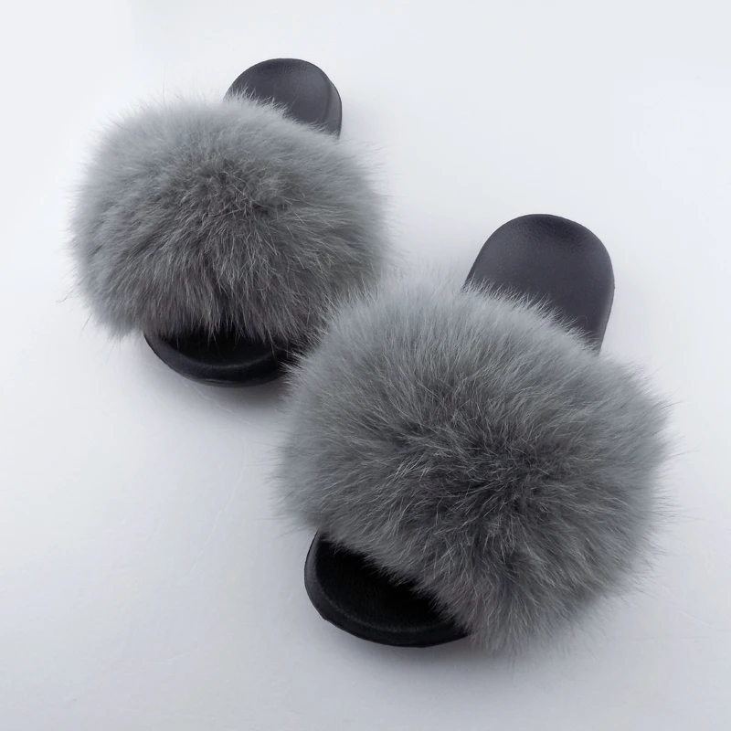 

women flat outdoor fur slipper, Show as pictures