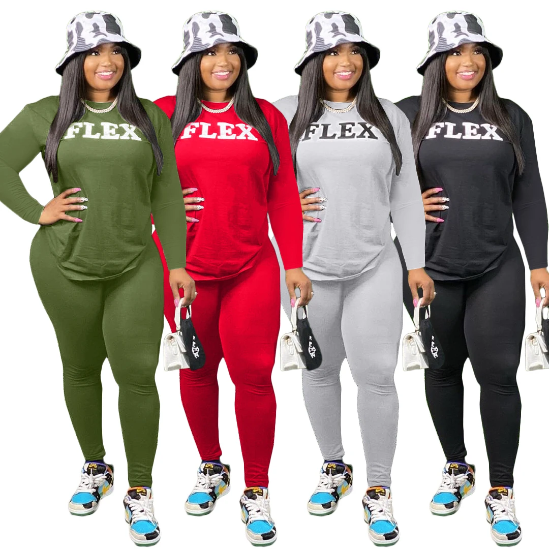 

Two piece outfit cotton fall clothing 2020 long sleeve for women, As picture show