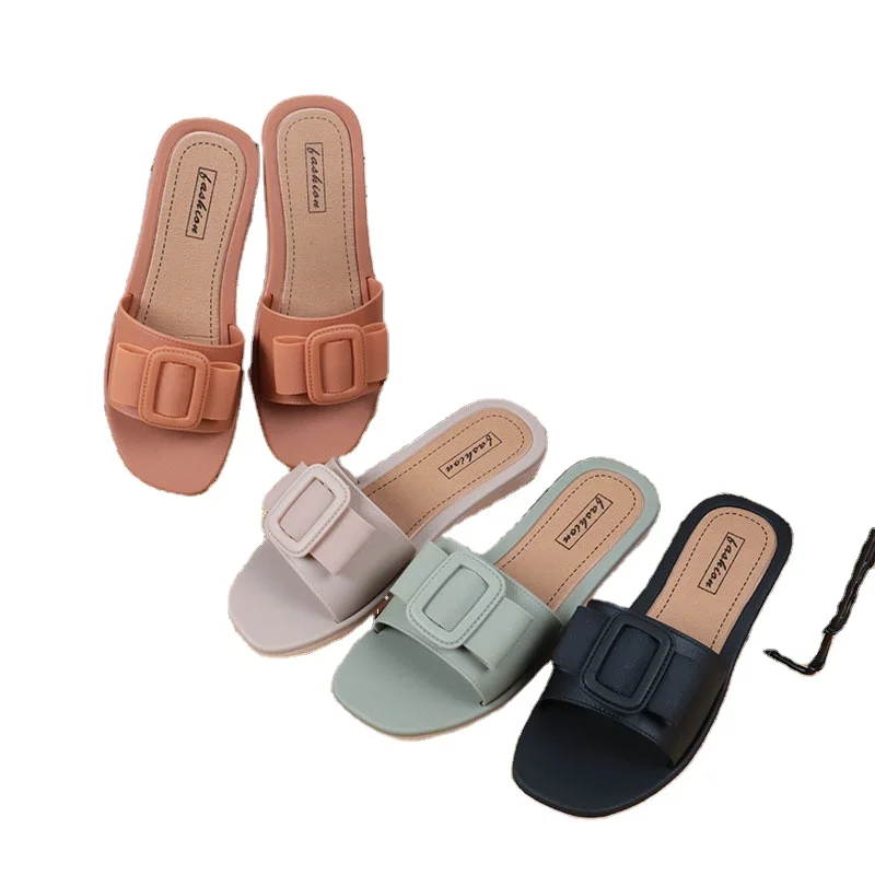 

New Arrivals Summer Soft Bottom Anti-slip Korean Bohemia Strap Ladies Ruffle Flip Flops Flat Sandals Shoes Women's Sandals, Customized color