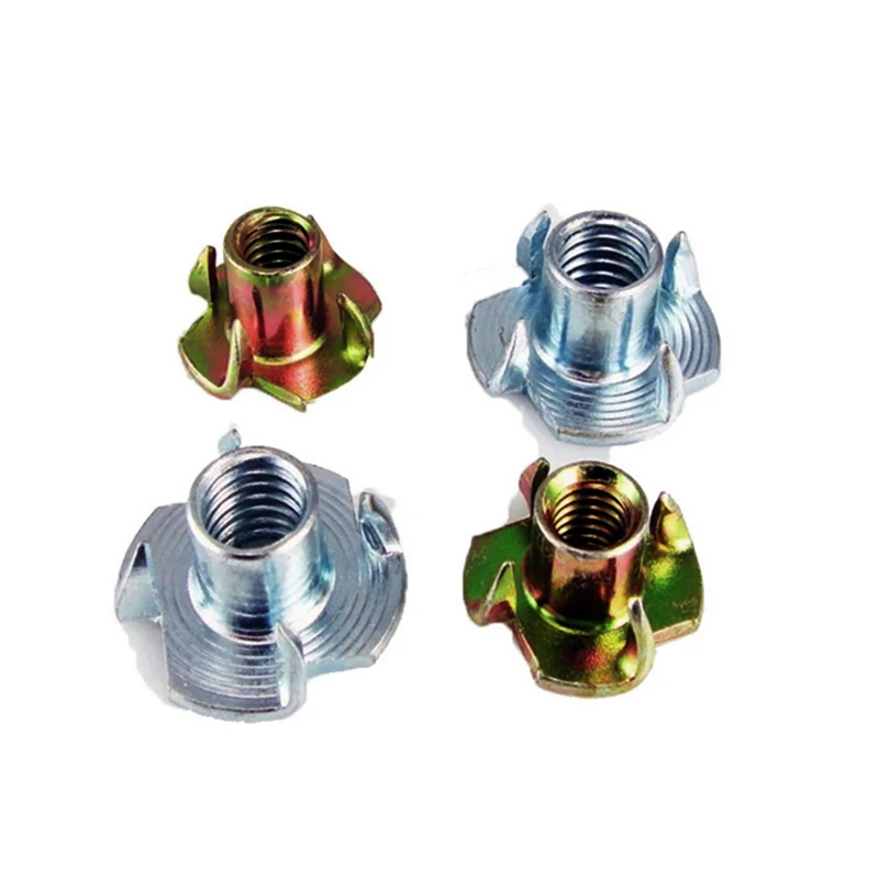 Din1624 Steel Zinc Plated Four Claw Tee Nut Furniture Wood Insert Nut Buy Carbon Steel Din1624