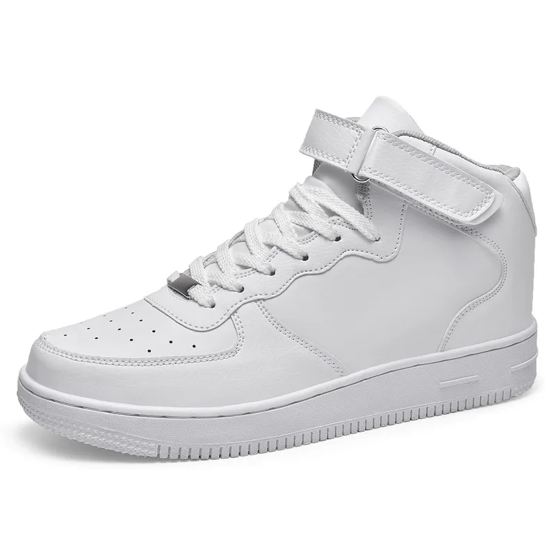

35-47 Wholesale Factory Custom Logo High Top AF1 Sneakers Men's White Casual Shoes Women, Black,white
