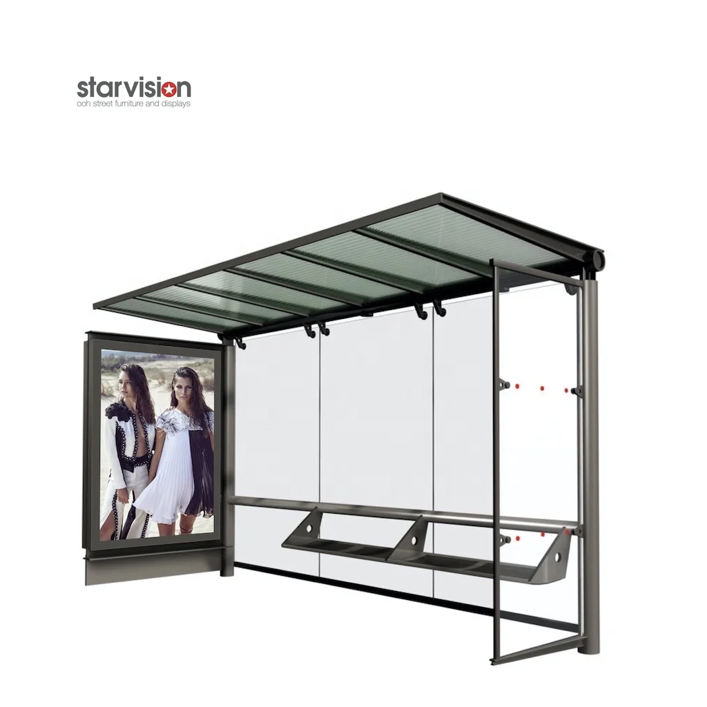 China Supplier Wholesale Smart Bus Real-Time System Solar Bus Shelter
