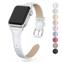 

Woman Watch Series 4 Genuine Leather Slim Watch Strap For Apple watch Bands