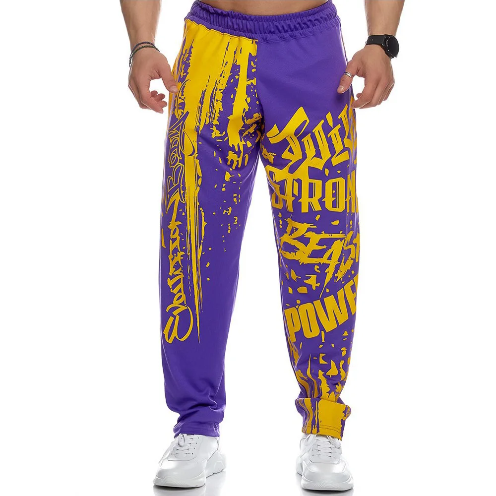 

Factory Custom Made Pantalones de Hombre Men's Plus Size Baggy Sweat Pants, Yellow, purple, black, white