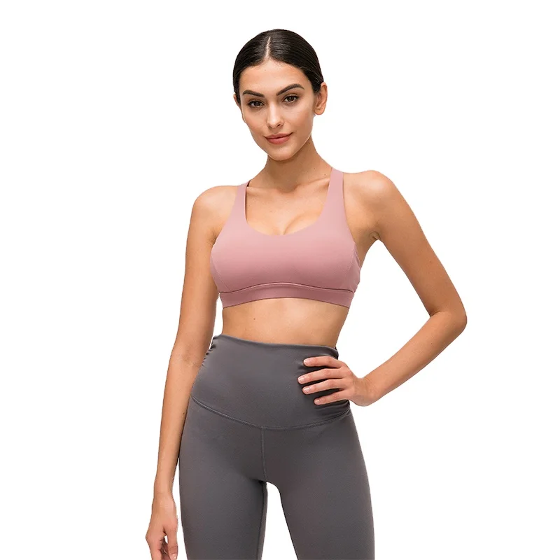 

Super stretchy yoga bra, skin-friendly, with chest pads for comfort, breathable and quick drying