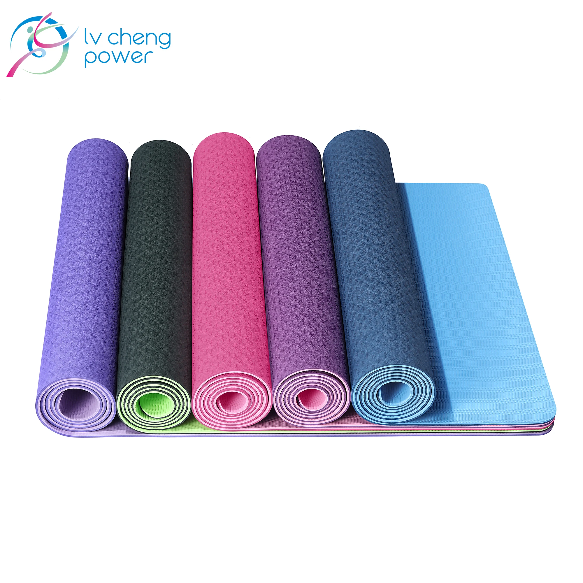 

Double Color Non-slip TPE Yoga Mat Quality Exercise Sport Mat for Home Gym Fitness equipment, Customized color