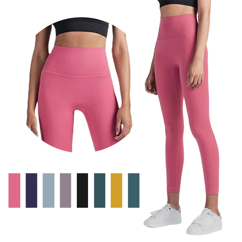 

Lulu lemon non-T-line sense quick-drying selfcultivation custom design fashion hot gym sports nude women yoga leggings pants, Customized colors