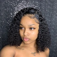 

LINDAL 13x4 Lace Front Wigs Human Hair Short Bob Wigs Pre Plucked With Baby Hair Curly Brazilian Remy Hair Wigs For Black Women