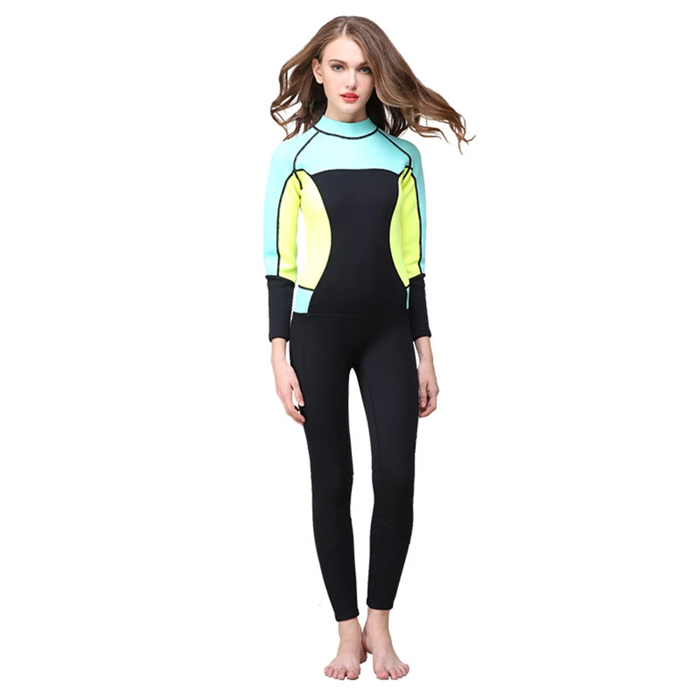 

Newbility Women's wetsuit 3mm one-piece long-sleeved jellyfish warmth surfing suit