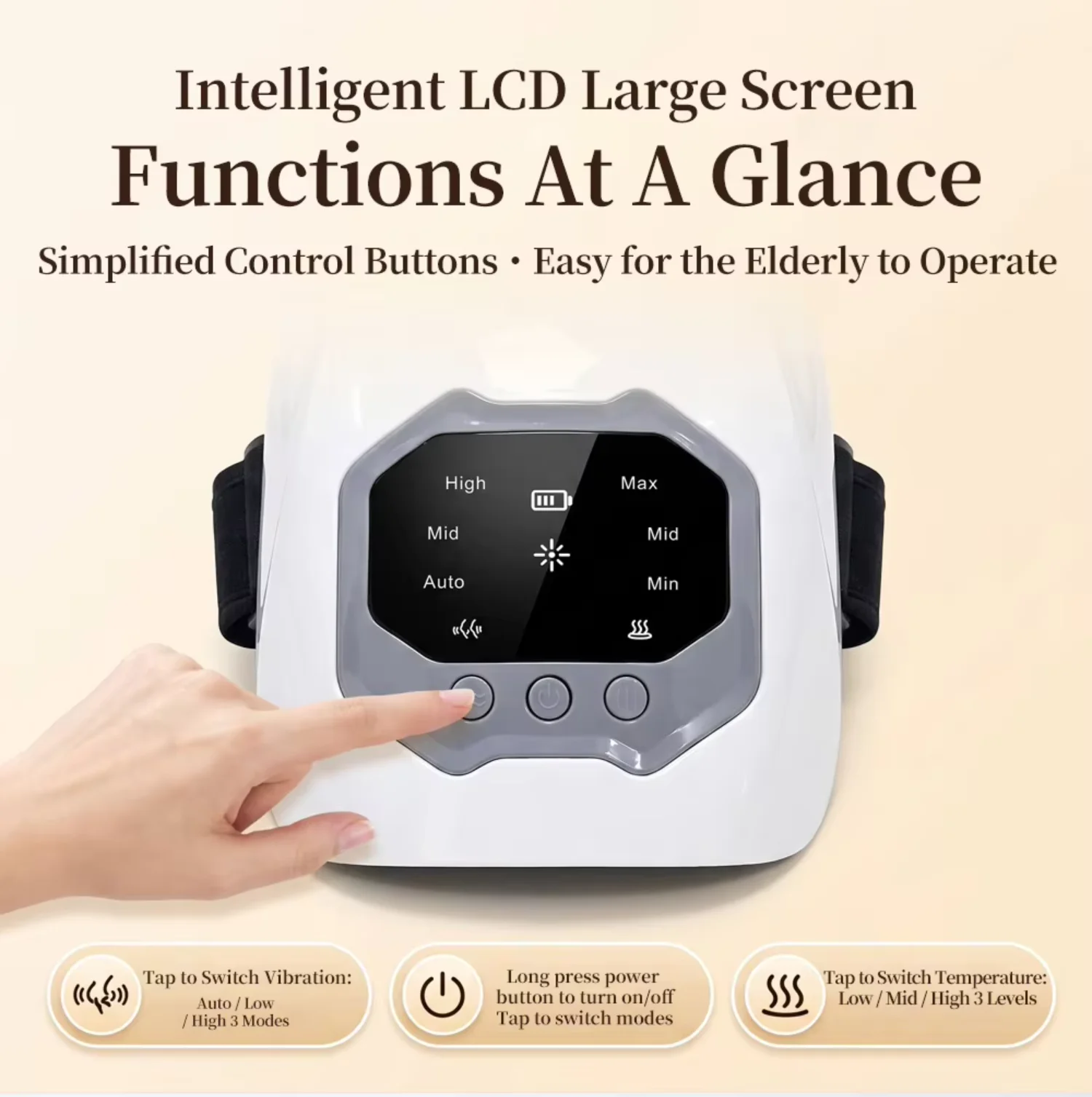 Cheap Sale Wireless Knee Airbag Compression Cycle Massager With Heating and Vibration