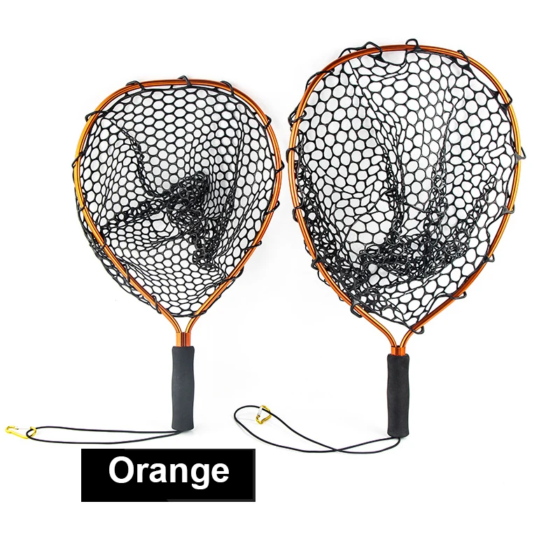 

Wholesale portable metal plating frame rubber mesh fly fish net landing