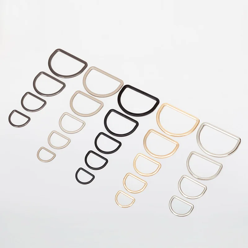 

Wholesale various size color welded for handbag accessories for bags metal ring ring buckle d rings hardware, Gold, shine silver, gun metal, antique color...etc