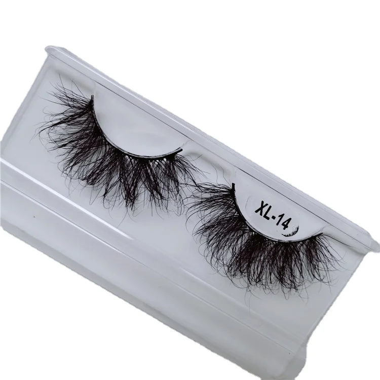

Super Fluffy 25MM 8D Mink Eyelash Extra Dramatic Long Thick Curl Mink Eyelashes And Packaging
