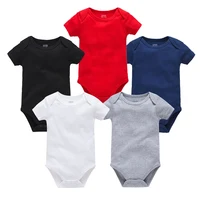 

Newborn Baby Clothes Solid White Black Bodysuit Bebes Boys Girls Short Sleeve Summer Soft Jumpsuit For Infant Baby