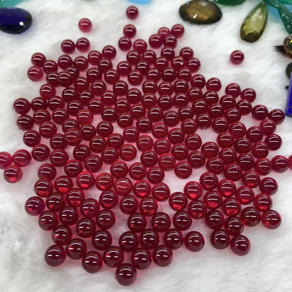 

2mm 3mm 4mm 5mm 6mm 8mm 10mm 12mm Synthetic Ruby Corundum Ball Drilled Synthetic Gems 5# No hole