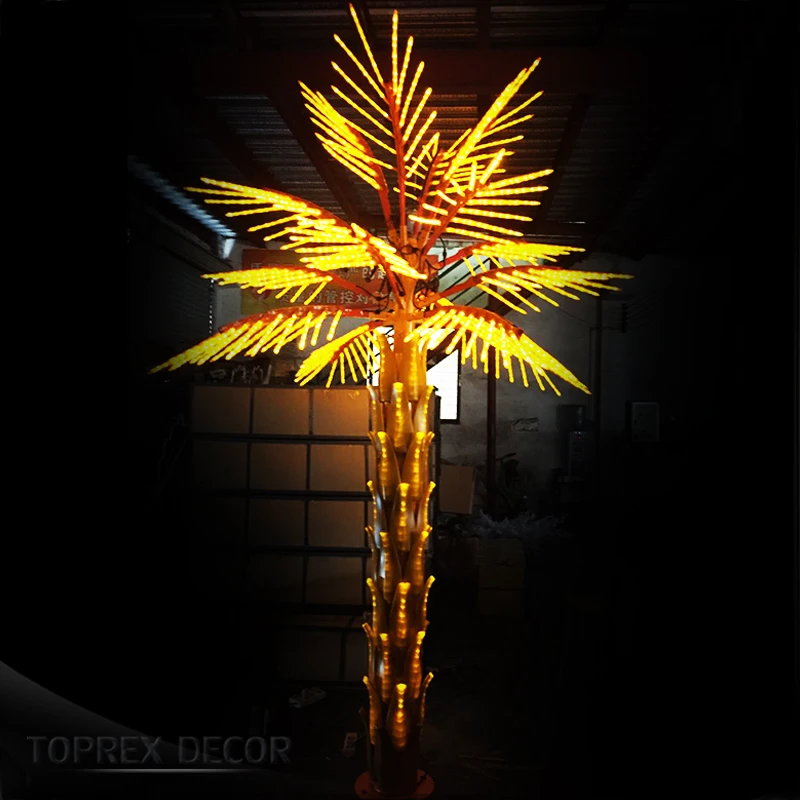 

led lighted outdoor artificial palm tree