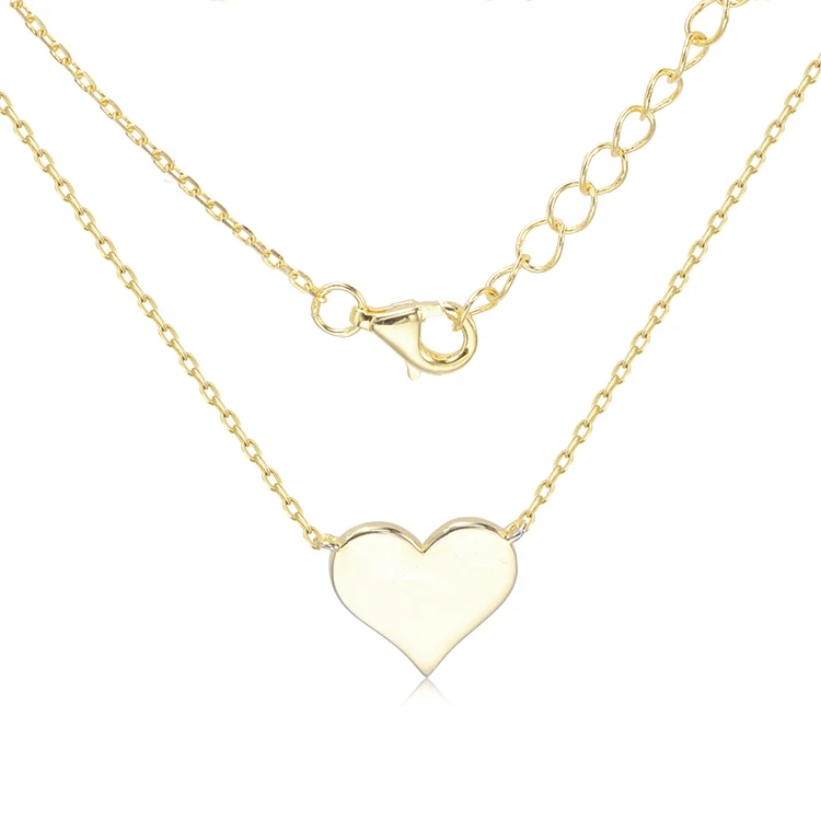 

Fashion Silver Jewelry 925 Gold Plated Heart Shaped Necklace