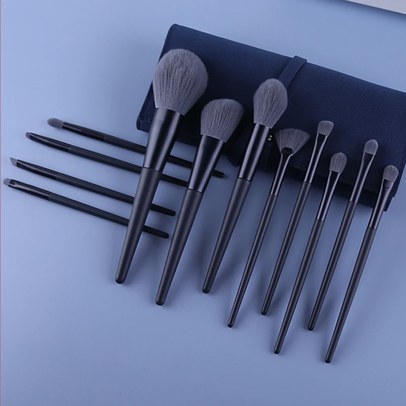 

ZOREYA 12 pcs blue makeup brushes set professional cosmetic brush beauty synthetic tools new style