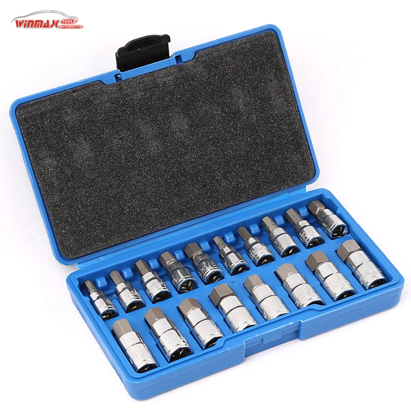 

Local stock in America! Winmax 18pcs metric impact socket set auto repair tool kit with carrier box