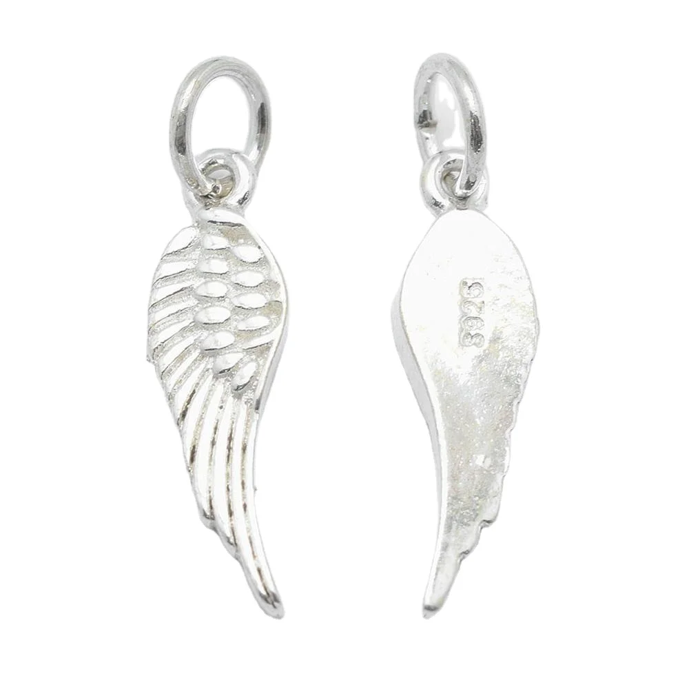 

PandaHall Wing Carved 925 Sterling Silver Jewelry Making Pendants