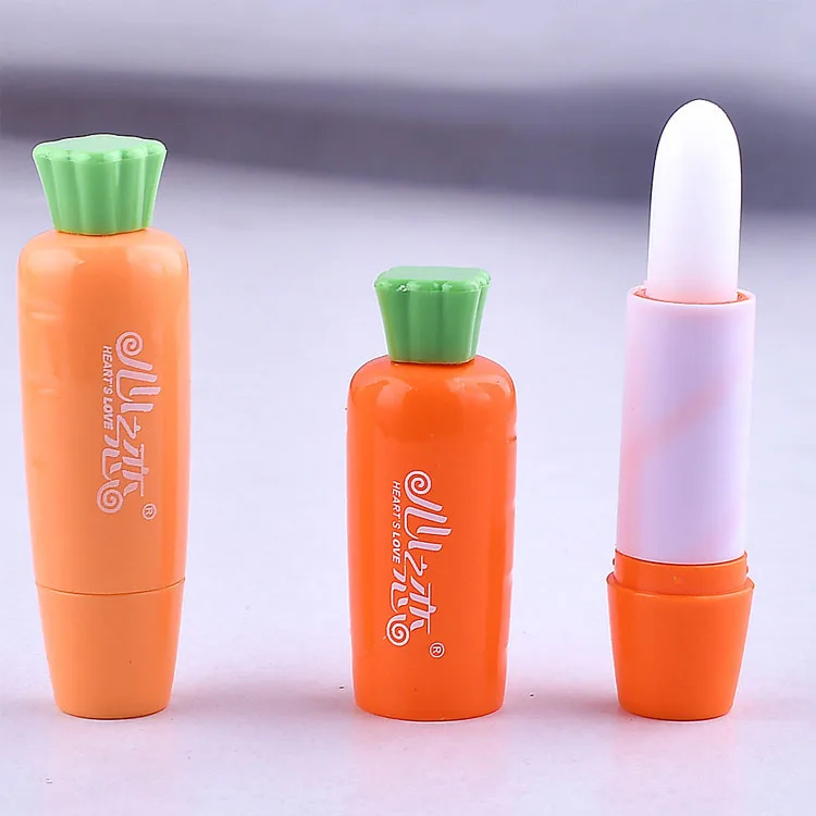 

OEM Vegan Lip Scrub Smooth Long Lasting Moisturizer Carrot shape Lip Balm