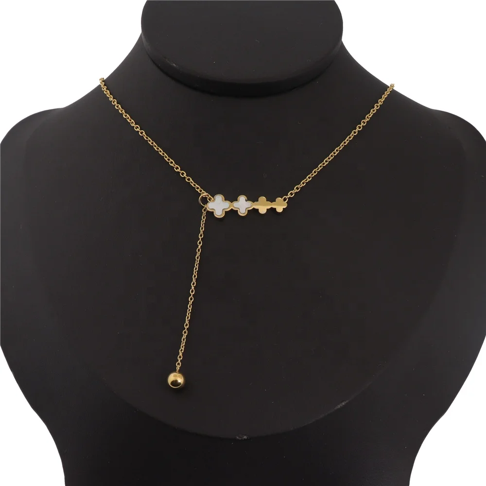 

Link Chain Ball Gold Plated Tennis Stainless Steel Cross Necklaces Jewelry Bead Necklace