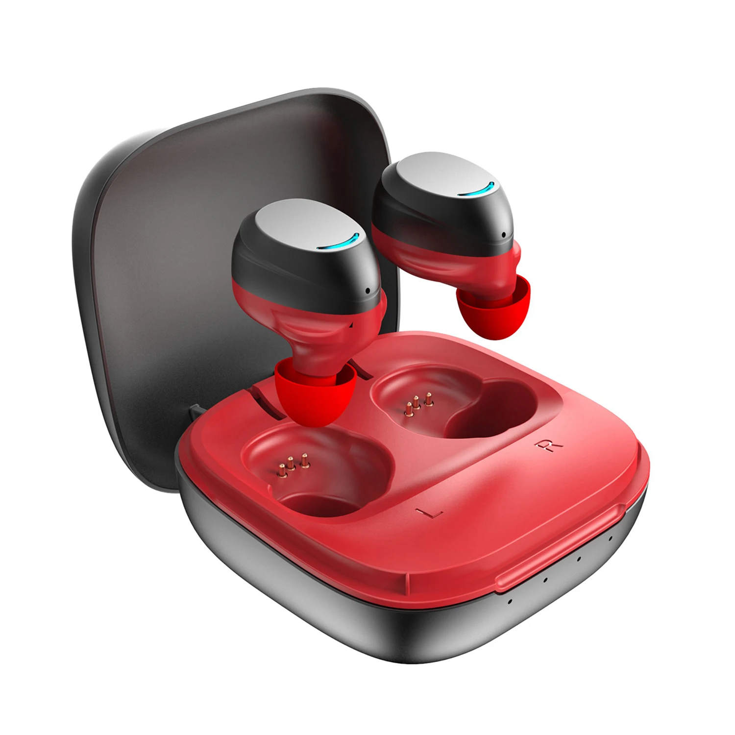 

Amazon Online Sale Red Wireless Connection Light-weight Design Waterproof Wireless Supplier Earphones Headphones, Black